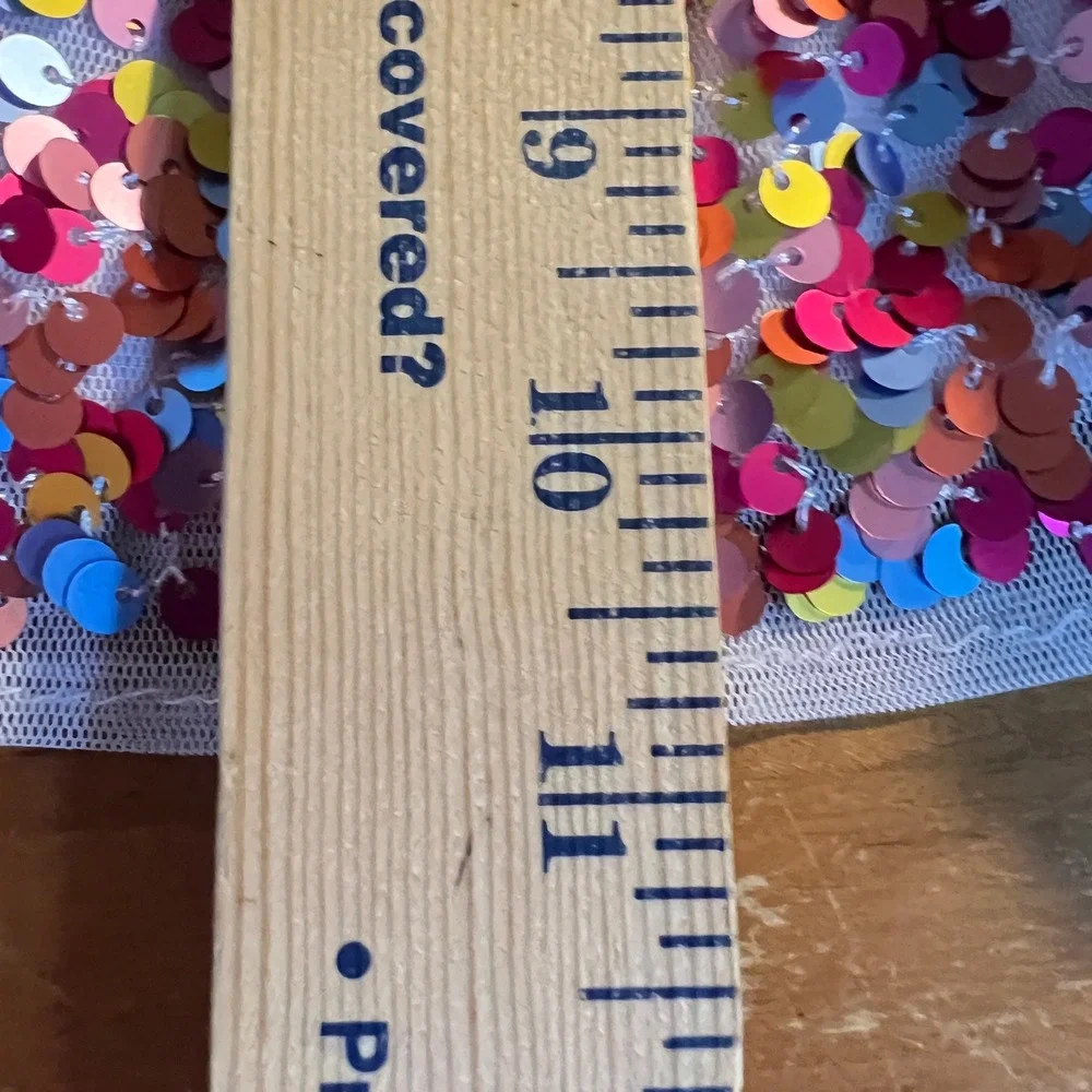 H&M Sequin Skirt 4T Girls Multi Color Glitter Waist Party Disco Sparkle
